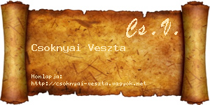 Csoknyai Veszta névjegykártya